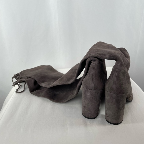 Stuart Weitzman Highland Suede Over The Knee‎ Heeled Boot in Grey Size 9.5 - Picture 4 of 8